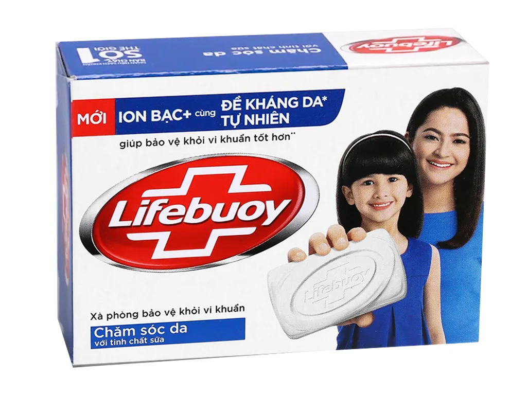 Xà bông cục Lifebuoy chăm sóc da hộp 90g