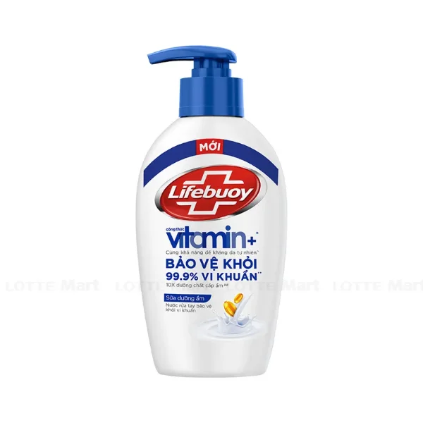 Nước rửa tay Lifebuoy dưỡng ẩm chăm sóc da chai 180g