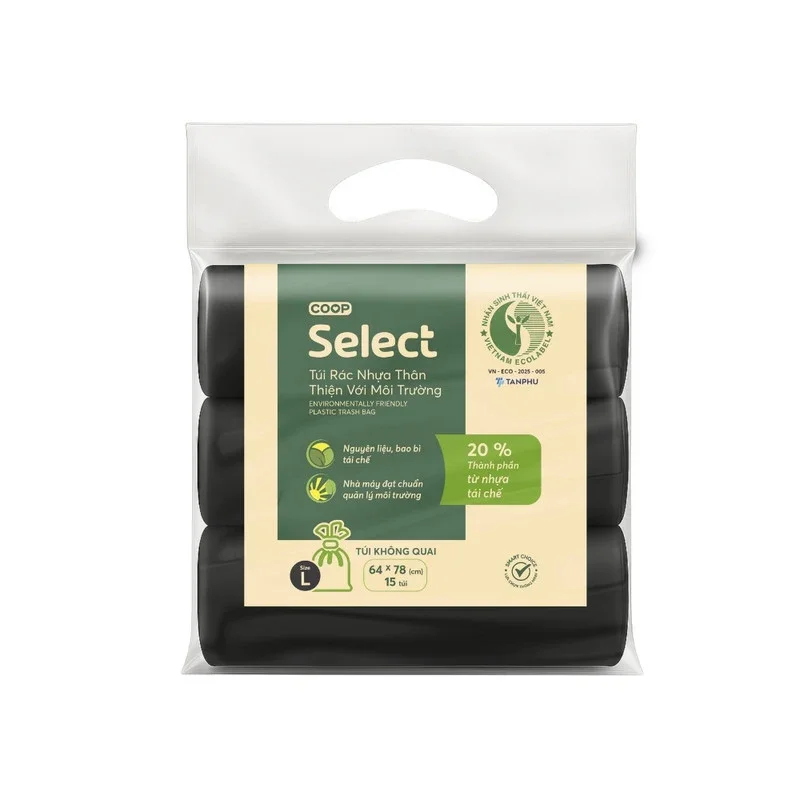 Túi rác đen KHÔNG quai Select size 64x78cm