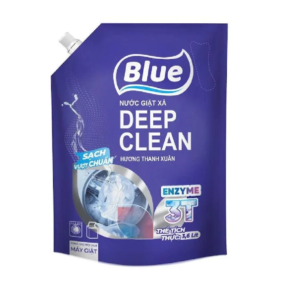 Nước giặt xả Blue Deep Clean hương thanh xuân túi 3.6L