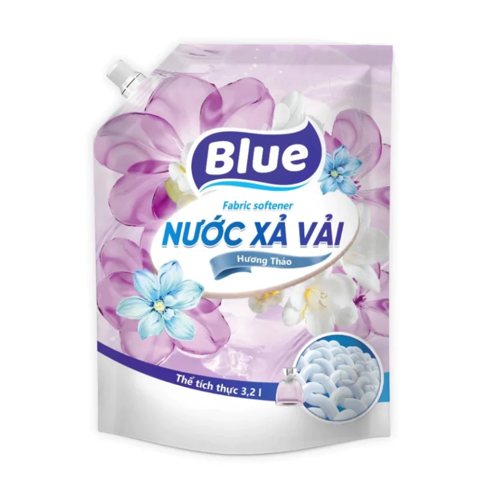Nước xả vải Blue hương Thảo túi 3.2L 