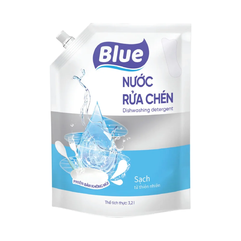 Nước rửa chén Blue phiên bản không mùi 3.2L