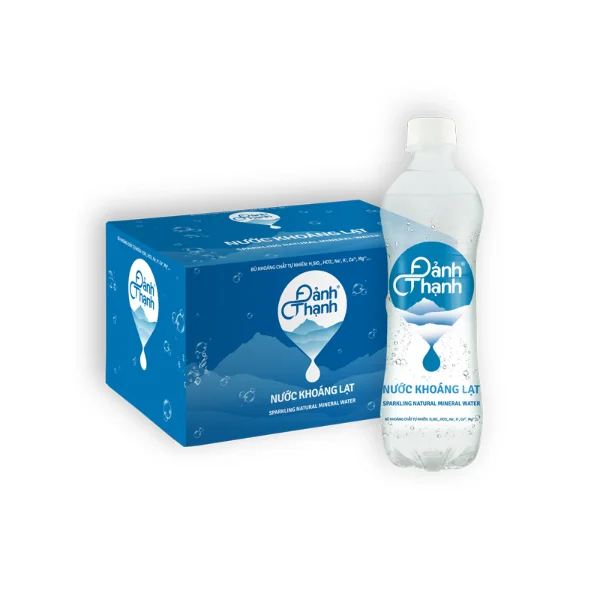 THÙNG 24 Nước khoáng lạt có ga Đảnh Thạnh chai 430ml