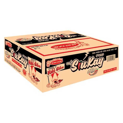 THÙNG 24 mì SiuKay vị hải sản gói 128g