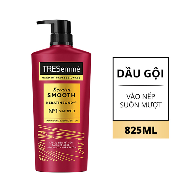 Dầu gội TRESemme Keratin SMOOTH chai 850g - ĐỎ